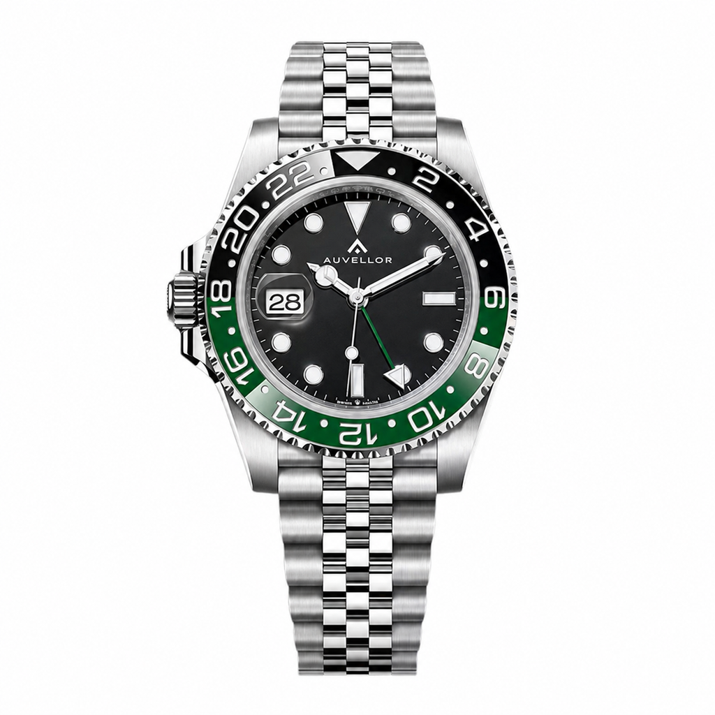 Auvellor Naviren – Black Dial & Green Bezel