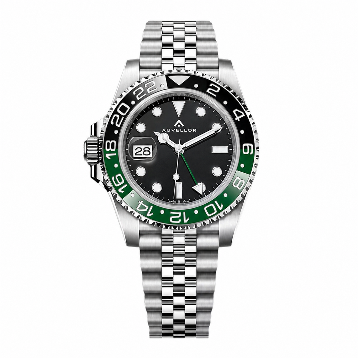 Auvellor Naviren – Black Dial & Green Bezel