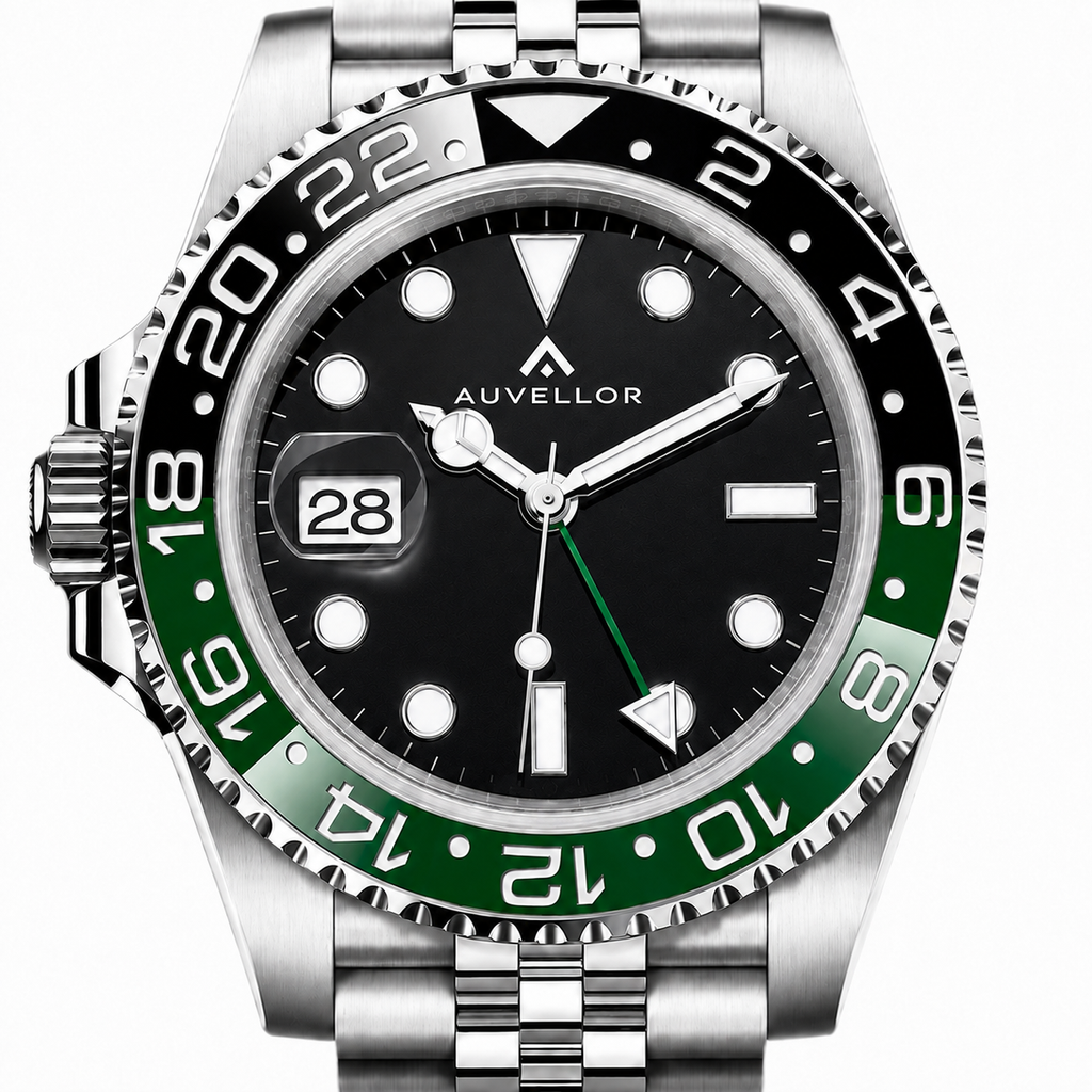 Auvellor Naviren – Black Dial & Green Bezel