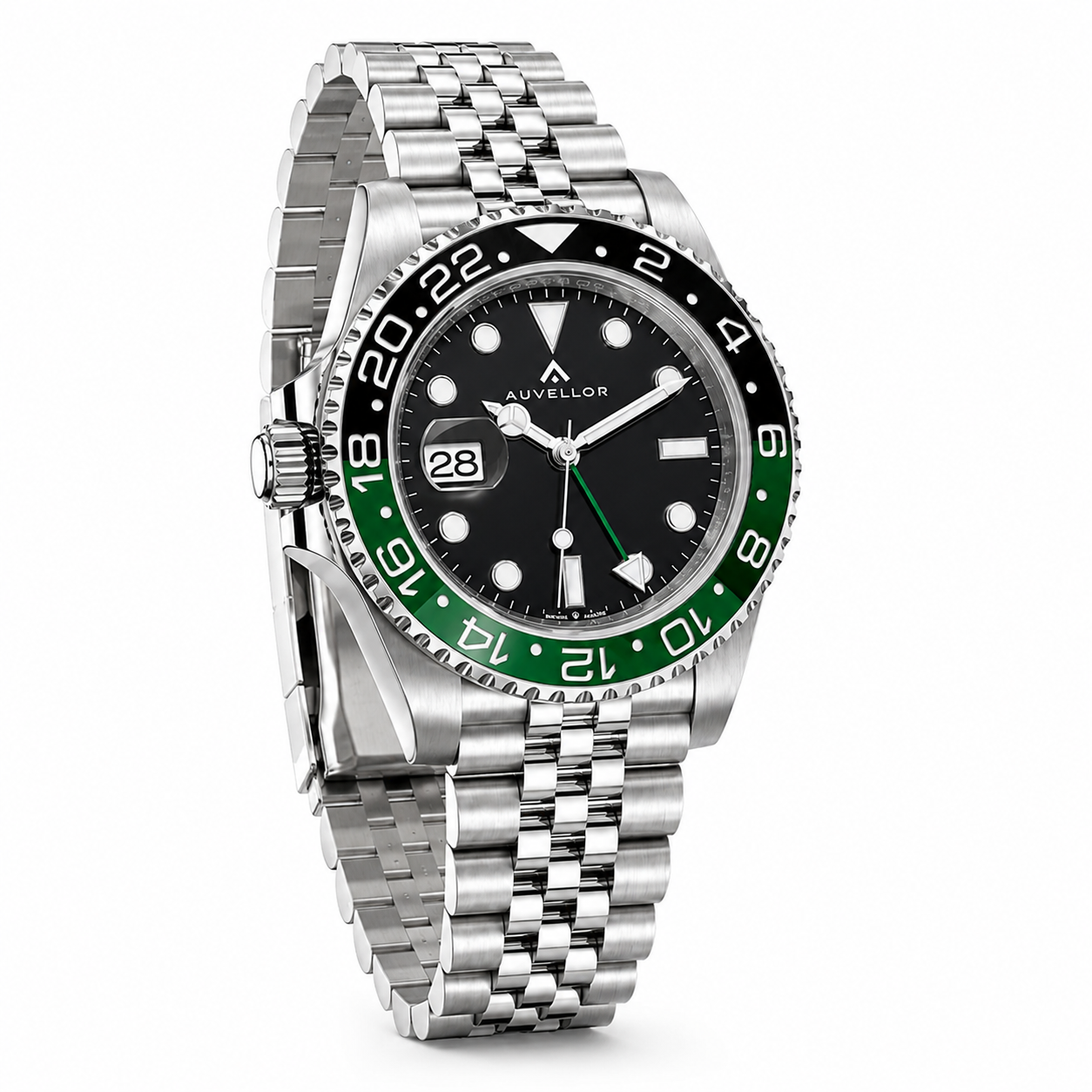 Auvellor Naviren – Black Dial & Green Bezel